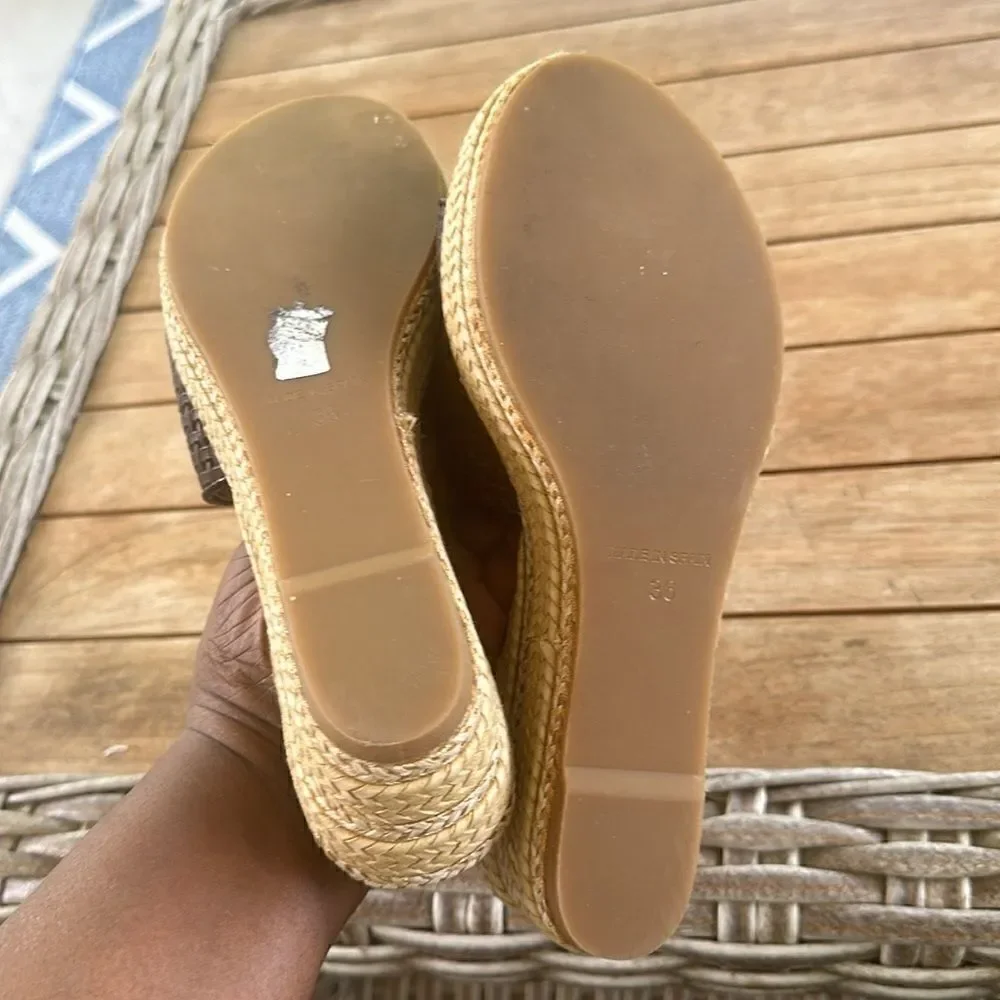 Kanna Wedge Leather Slide Samdals 36=5.5